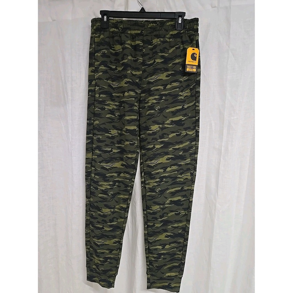 Carhartt Fleece Sweatpants Camouflage Logo Print Jogger Boys Size XL/18-20 - Picture 2 of 7